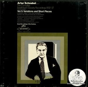 ȥ롦ʡ٥ the complete beethoven society recordings, 1932-37 vol.5: variations and short pieces 