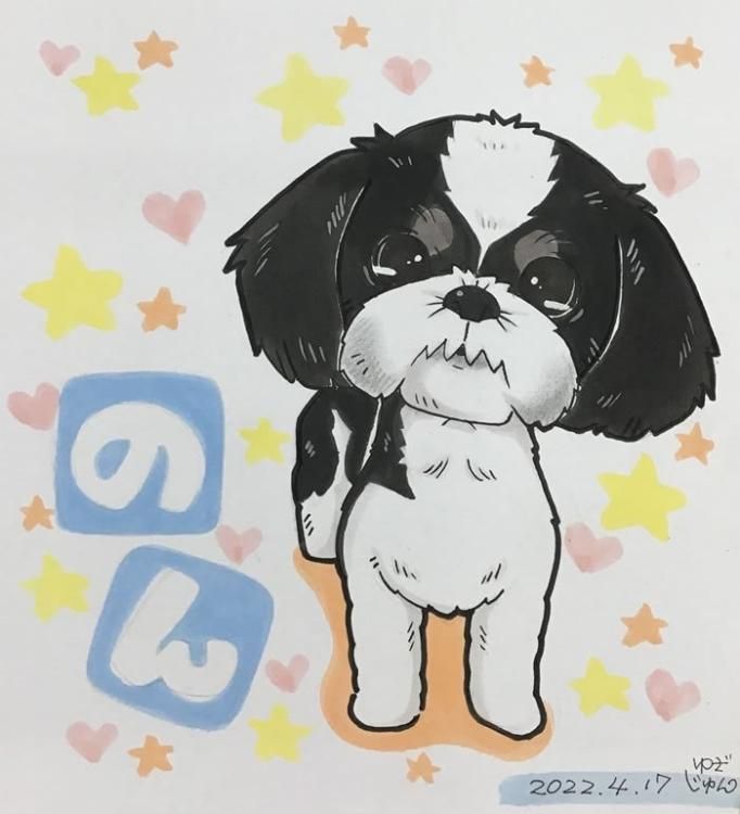 ペットの似顔絵（喜びアニメキャラ）