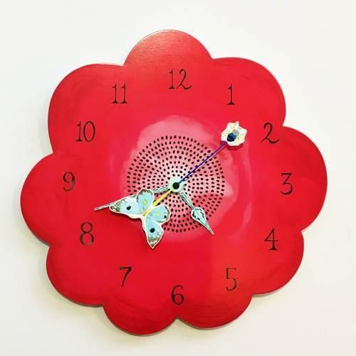 Naooyama Blooming Time Anemone 壁掛け時計 Hina 盛岡の雑貨店ヒナのオンラインショップ