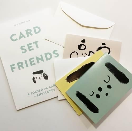 Fine Little Day Friendsカード4枚セット 封筒付き Hina 盛岡の雑貨店ヒナのオンラインショップ