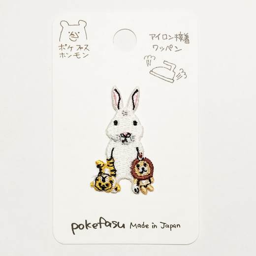 Pokefasu アイロンワッペン ウサチャン Hina 盛岡の雑貨店ヒナのオンラインショップ