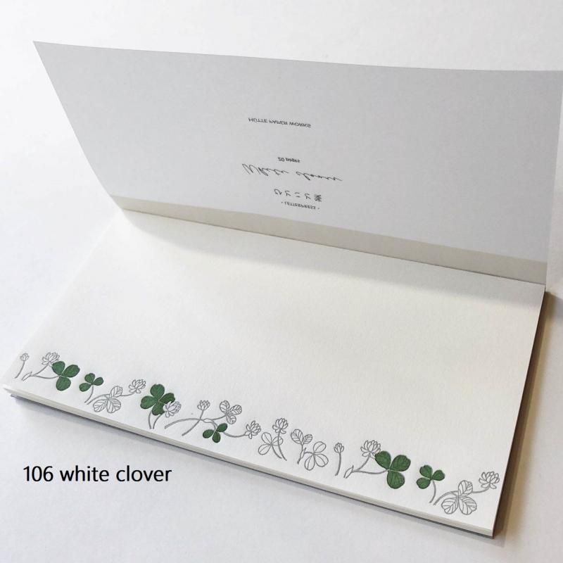 HUTTE PAPER WORKS】活版印刷の一筆箋レターパッド - hina