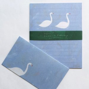 【Subikiawa】手紙7(レターセット)/Swan in February