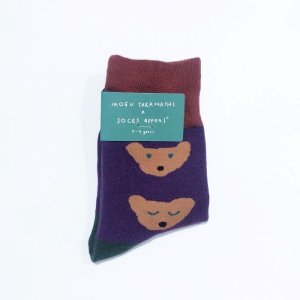 【MOGU TAKAHASHI】Kids socks midnight bear（18〜21.5cm）