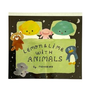 【多田玲子】ブロックメモ/LEMON & LIME WITH ANIMALS