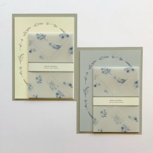 HUTTE PAPER WORKS۳ǰ䵤ȥȥ졼󥰥ڡѡΥ쥿åȡBLUE FLORALξʼ̿