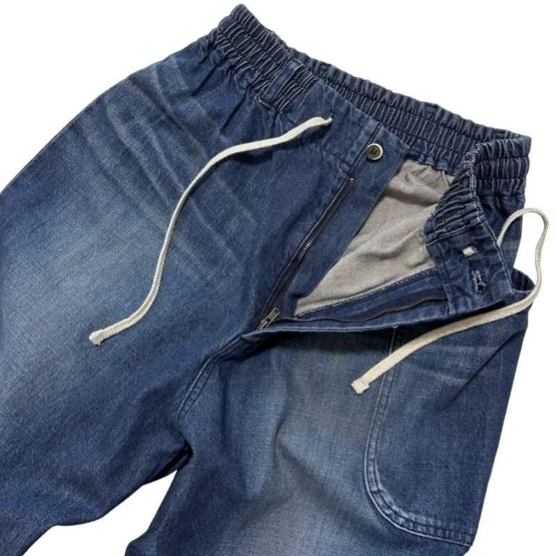 国産コットンデニム生地　裾ゴムバルーンパンツ　服作り40年の田舎町仕立屋 楽天市場】【10%OFF☆9/11 01:59まで】 デニム バルーンパンツ