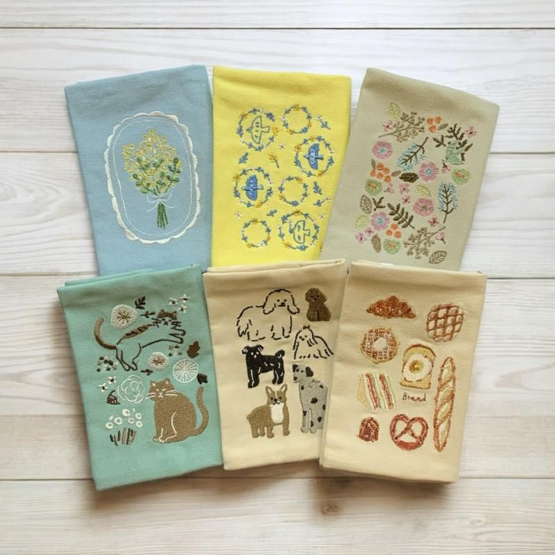 HONTOWATASHI】刺繍ブックカバー - hina®~盛岡の雑貨店「ヒナ HONTOWATASHI】刺繍ブックカバー - hina®~盛岡の雑貨店「ヒナ