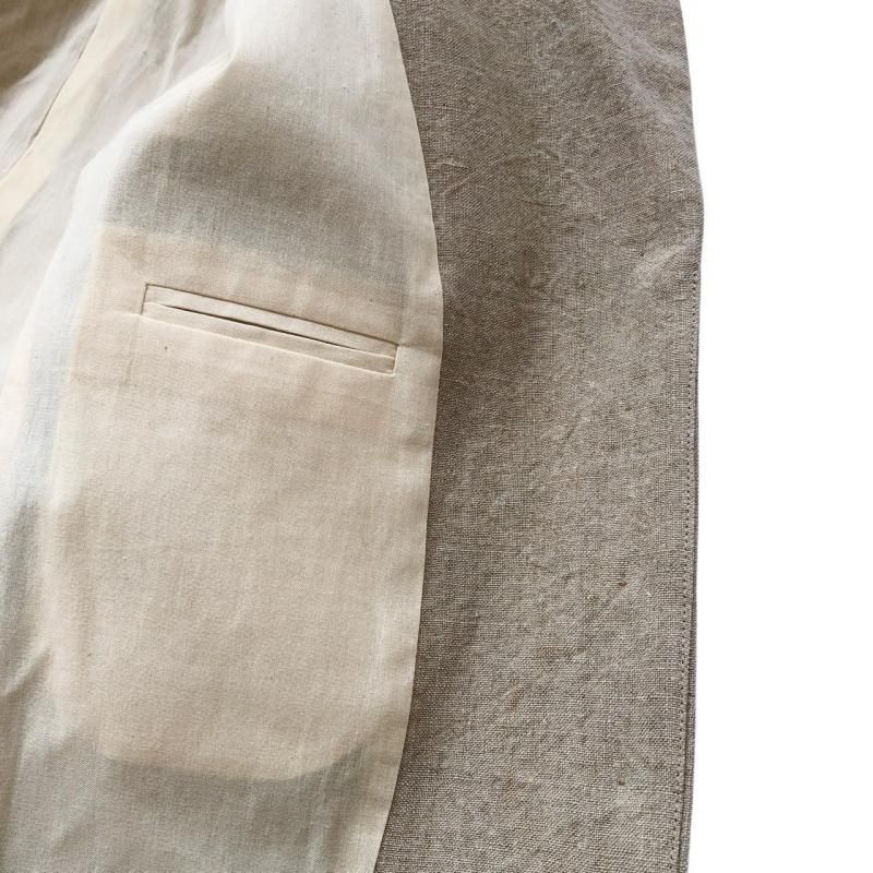 アトリエナルセ　リネンジャケット　新品未使用品 NARU(ナル) リネンライクリノシャンブレー ノッチジャケット 654943