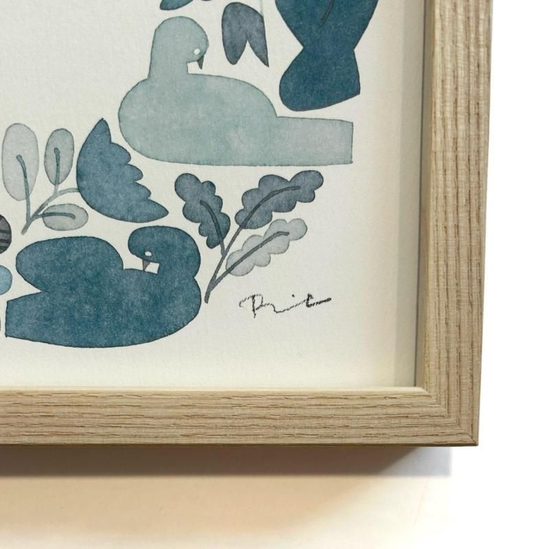 レア！Birds’Words  伊藤利江　wall bird 初期特大ブルー BIRDS' WORDS (バーズ ワーズ) 