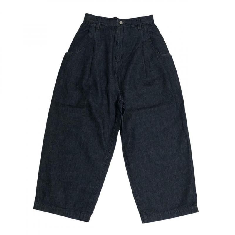 【25SS訳あり試着のみ】アトリエナルセ　コットンデニムタックパンツ　サイズ1 atelier naruse アトリエナルセ コットンデニムタックパンツ