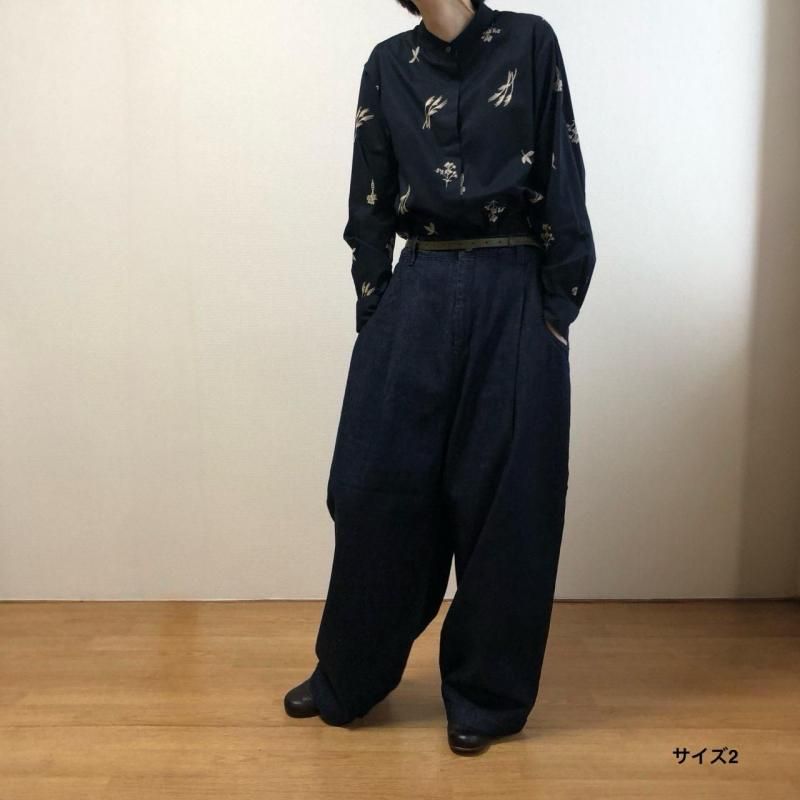 atelier naruse】コットンデニムタックパンツ - hina®～盛岡の雑貨店