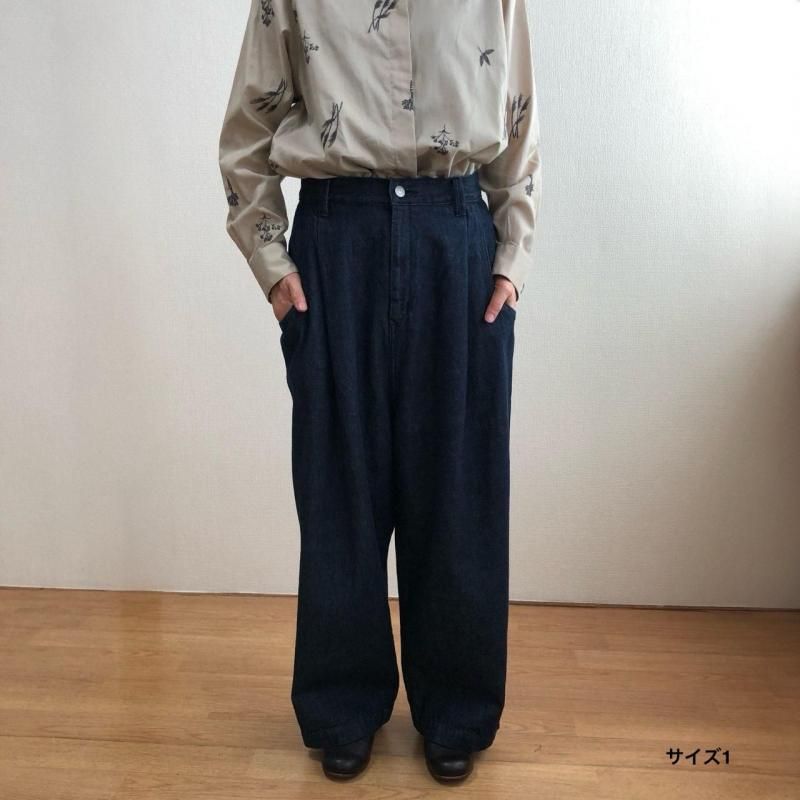 atelier naruse】コットンデニムタックパンツ - hina®～盛岡の雑貨店