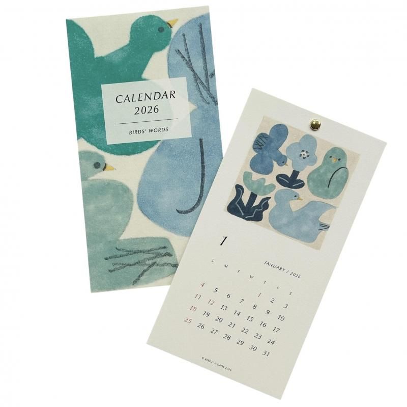 BIRDS' WORDS】カレンダー2026 - hina®～盛岡の雑貨店「ヒナ」の