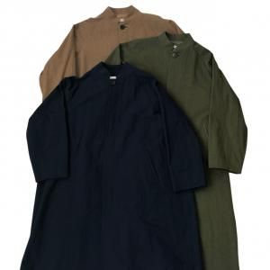【atelier naruse】コットンヘンプスタンドカラーコート