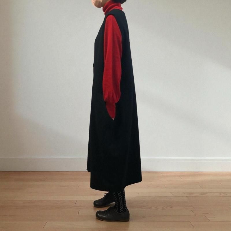 atelier naruse】コットンウールヘリンボーンジャンパースカート