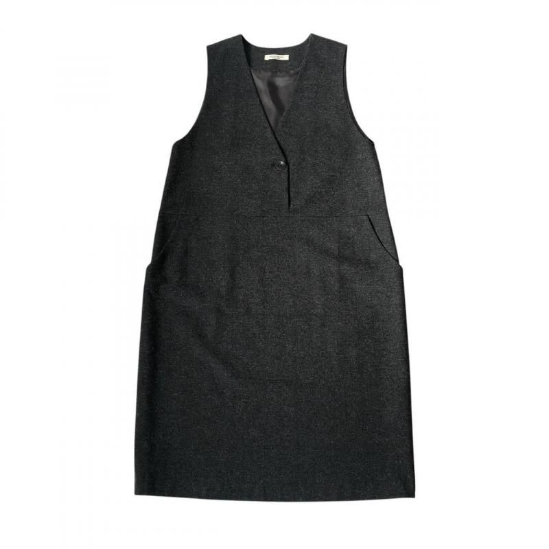 atelier naruse】コットンウールヘリンボーンジャンパースカート