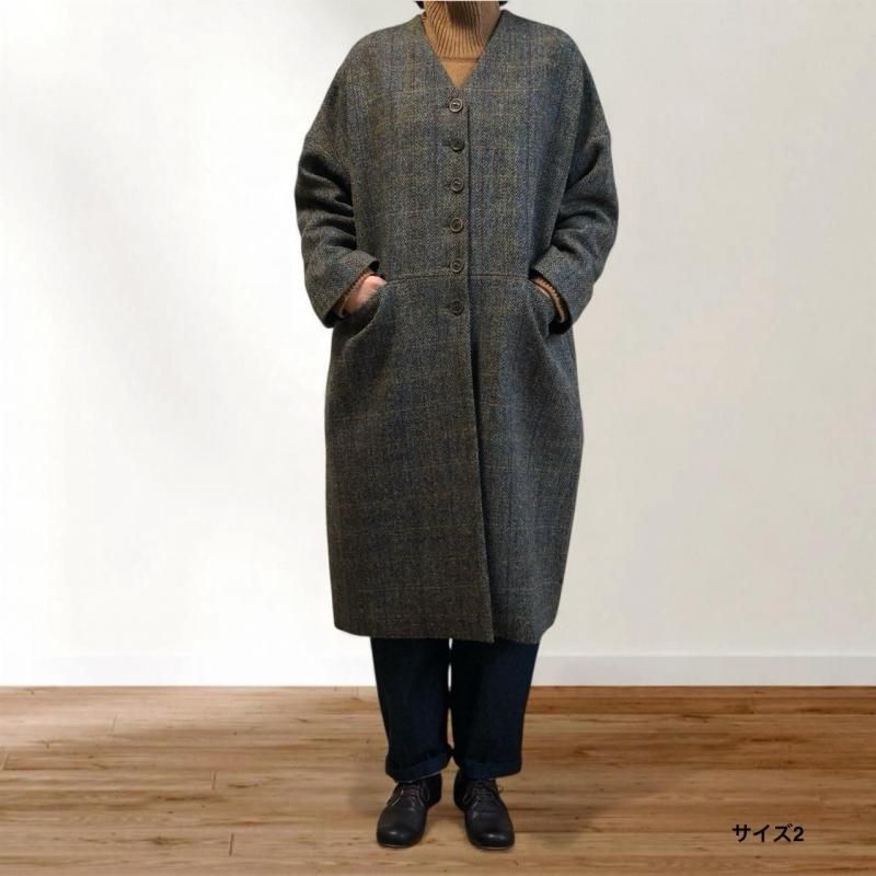 atelier naruse】ハリスツィードウールコクーンコート - hina®～盛岡の