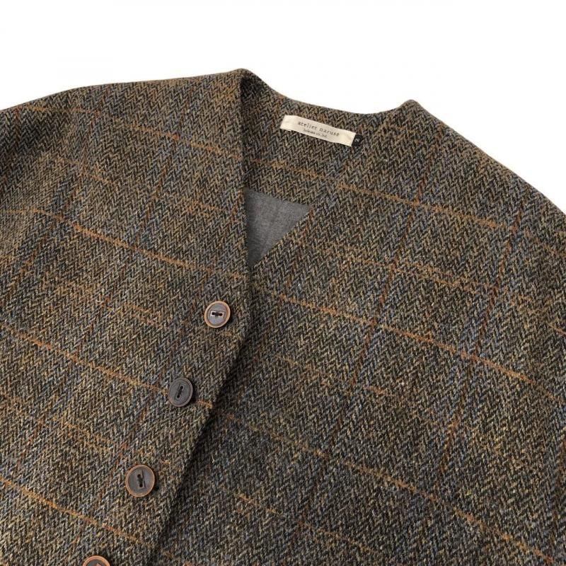 atelier naruse】ハリスツィードウールコクーンコート - hina®～盛岡の