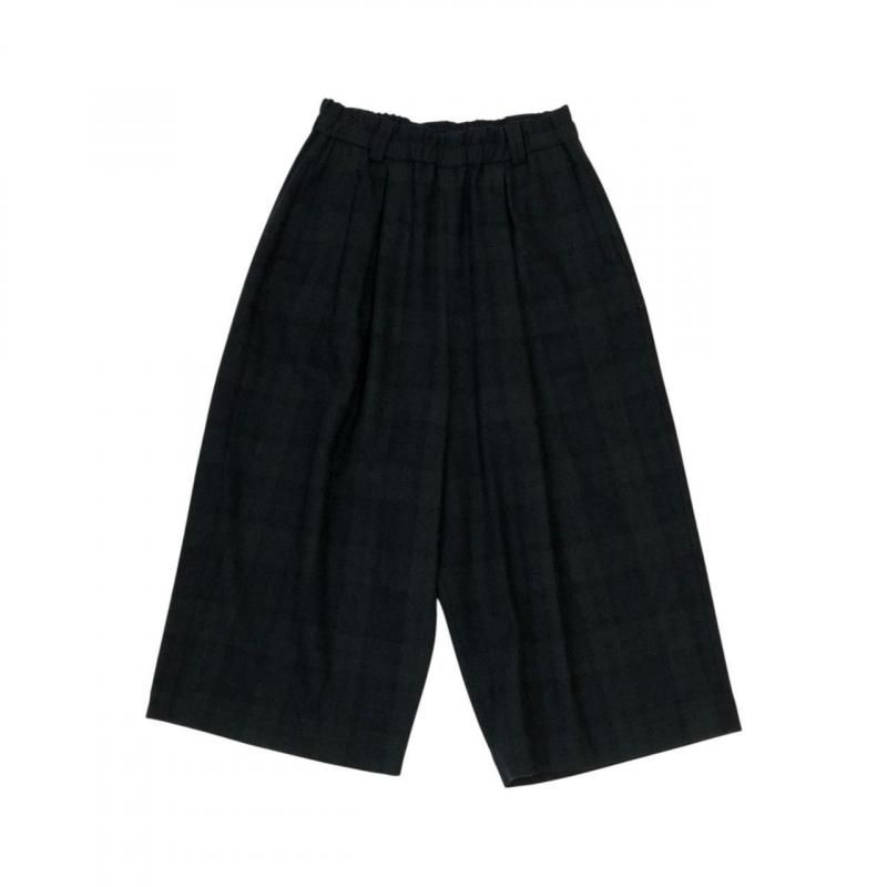 atelier naruse】ウールフラノガウチョパンツ/ブラックウォッチ - hina