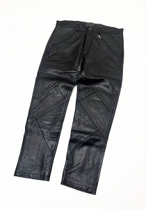 NASNGWAM(ナスングワム) HIDE ZIP LEATHER PANTS / レザーパンツ カラー：ブラック