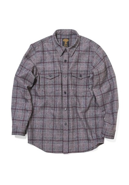 GREEN CLOTHING(グリーンクロージング) WOOL FLANNEL SHIRTS カラー：CHARCOAL BLOCK
