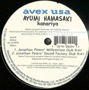 Ayumi Hamasaki 浜崎あゆみ - Kanariya (Canary) (Jonathan Peters Remixes) - AVEX  USA[国内12