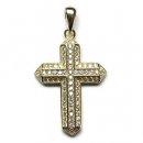 14K Coating Silver 925 Chain Top No.107 “Cross” / Gold