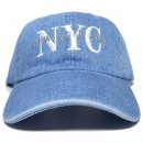 Newhattan Denim 6 Panel Baseball Cap NYC / Light Blue