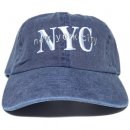 Newhattan Dyed 6 Panel Baseball Cap NYC / Blue
