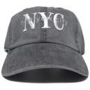 Newhattan Dyed 6 Panel Baseball Cap NYC / Black