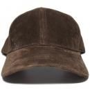 Emstate Suede Leather 6 Panel Cap / Dark Brown