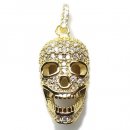 14K Coating Silver 925 Chain Top No.118 “Skull” / Gold