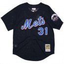 Mitchell & Ness Authentic Mesh BP Jersey New York Mets 2000 Mike Piazza / Black