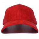 DS Line Faux Suede Strapback Cap / Red