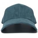 DS Line Faux Suede Strapback Cap / Petrol Green