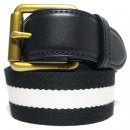 Polo Ralph Lauren Striped Webbed Belt / Black x White