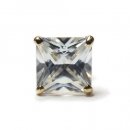 14K Yellow Gold Pierce No.35 Square / Clear x Gold