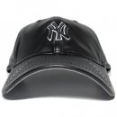 New Era PU Leather 6 Panel Cap New York Yankees / Black