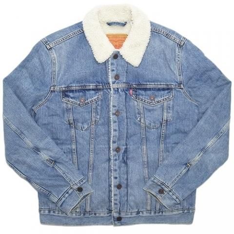levis sherpa jacket light blue