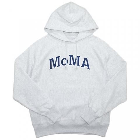 MoMA CHAMPION HOODIEグレー パーカー