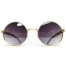 Round Sunglass EA0323 / Gold x Black