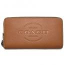 Coach Accordion Round Zip Wallet / Saddle