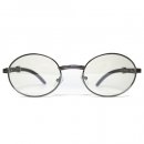 Round Sunglass EA0300C / Black x Clear