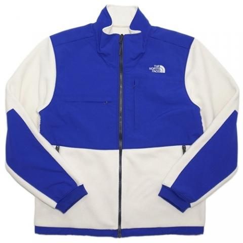 north face jacket white and blue