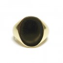 14K Coating Silver 925 Signet Ring No.60 / Gold