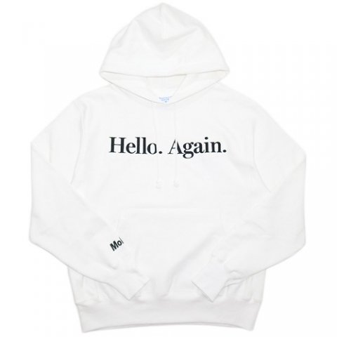 MoMA x Champion Reverse Weave Pullover Hoodie “Hello.Again” / White