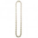 14K Coating Silver 925 Pig Nose Chain Necklace No.247 / Gold