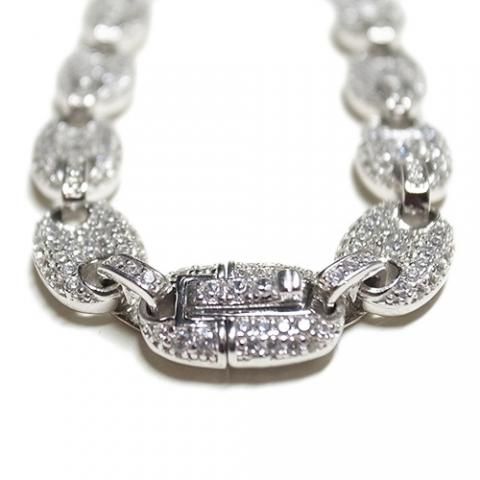 Silver 925 Pig Nose Chain Bracelet No.63 / Silver - 名古屋