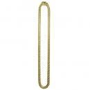 14K Coating Silver 925 Miami Cuban Chain Necklace No.268 / Gold